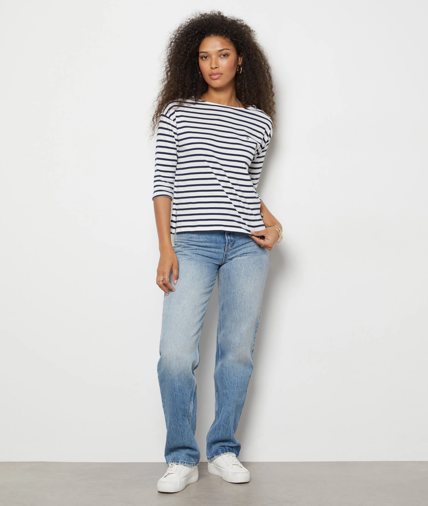 T-shirt Rayé Manches 3/4 5 T-shirt Rayé Manches 3/4 – Image 3