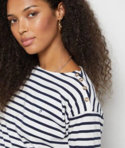 T-shirt Rayé Manches 3/4 10 T-shirt Rayé Manches 3/4 -Boutique De Mode Luxe 653827825 b