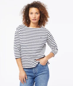 T-shirt Rayé Manches 3/4 11 T-shirt Rayé Manches 3/4 -Boutique De Mode Luxe 653827825 c