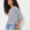 T-shirt Rayé Manches 3/4 -Boutique De Mode Luxe 653827825 x