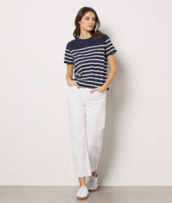 T-shirt à Rayures 100% Coton 9 T-shirt à Rayures 100% Coton -Boutique De Mode Luxe 653829625 6