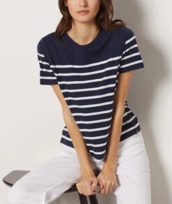 T-shirt à Rayures 100% Coton 10 T-shirt à Rayures 100% Coton -Boutique De Mode Luxe 653829625 b