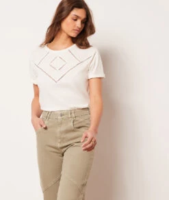 T-shirt Manches Courtes Ajouré -Boutique De Mode Luxe 653829880 c