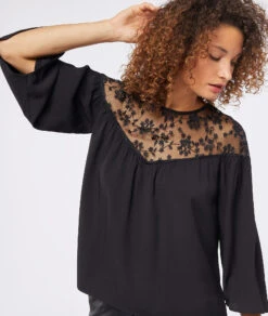 Blouse Fluide Détails Broderies
