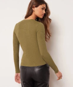 Gilet En Maille Côtelé -Boutique De Mode Luxe 653867645 a