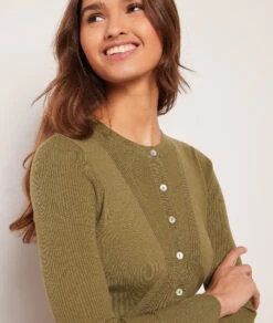 Gilet En Maille Côtelé -Boutique De Mode Luxe 653867645 b