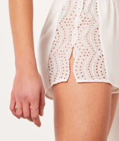 Short De Pyjama Broderie Anglaise -Boutique De Mode Luxe 653890201 b