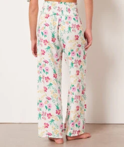 Pantalon De Pyjama Taille Haute Fleuri -Boutique De Mode Luxe 653893790 a