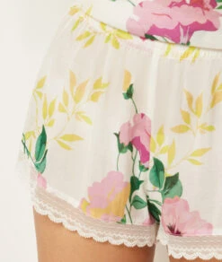 Short De Pyjama Fleuri Bords Dentelle 10 Short De Pyjama Fleuri Bords Dentelle -Boutique De Mode Luxe 653893890 b