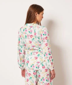 Déshabillé Court Fleuri -Boutique De Mode Luxe 653894090 a