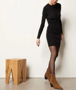 Robe En Maille Côtelé -Boutique De Mode Luxe 653910905 c