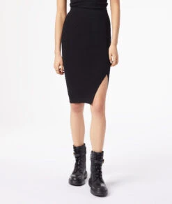Jupe En Maille Avec Fente 11 Jupe En Maille Avec Fente -Boutique De Mode Luxe 653915505 c