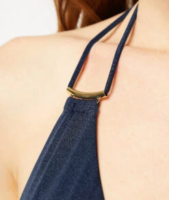 Triangle Foulard Détails Bijoux Haut De Maillot -Boutique De Mode Luxe 653918925 b