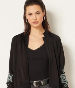 Veste Détails Broderie -Boutique De Mode Luxe 653926105 c