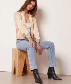 Bomber Satiné Détails Brodés -Boutique De Mode Luxe 653926183 c