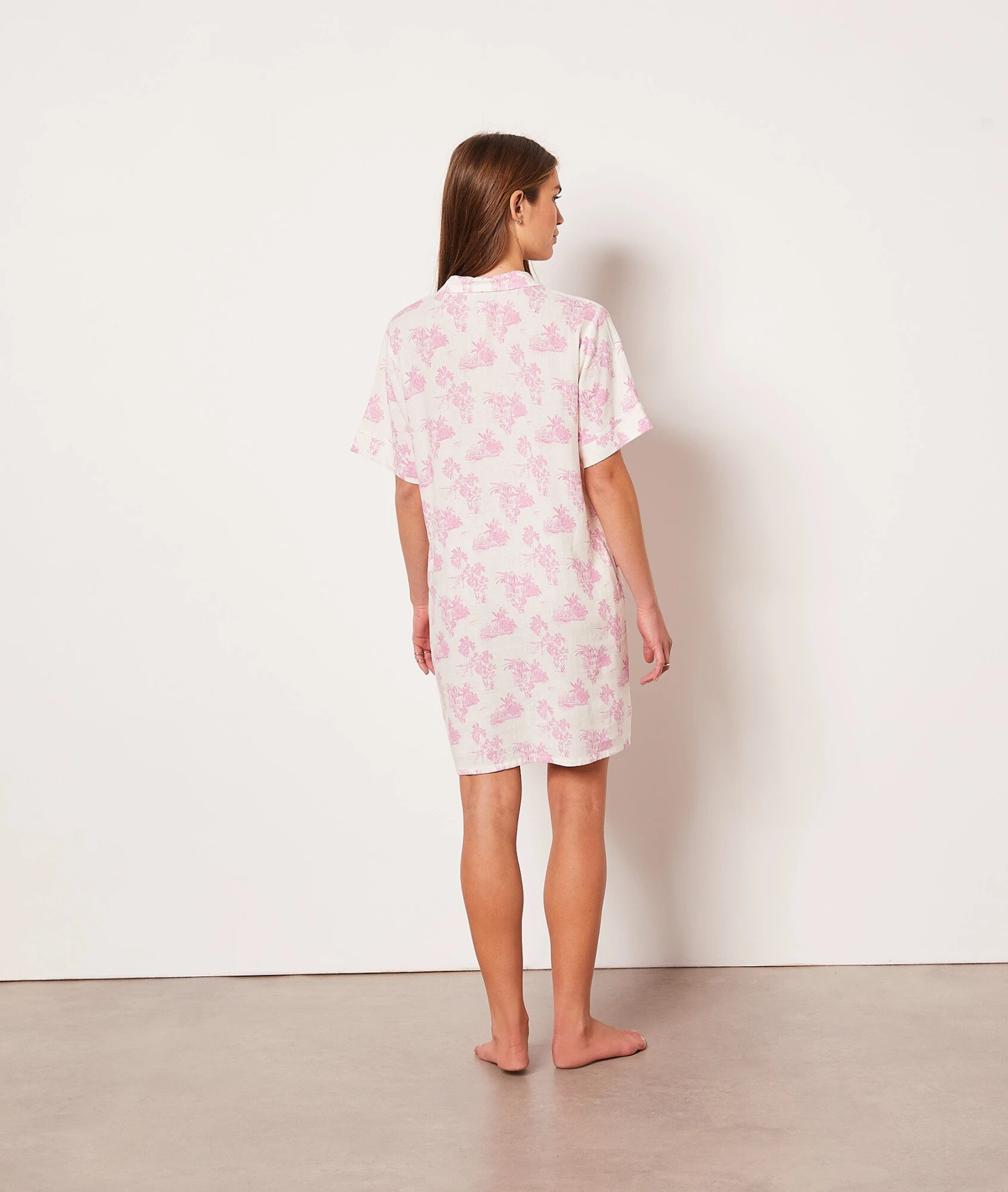 Chemise De Nuit En Lin Mélangé 4 Chemise De Nuit En Lin Mélangé – Image 2