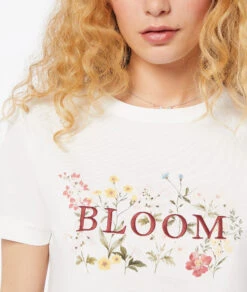 T-shirt Manches Courtes "Bloom" 100% Coton -Boutique De Mode Luxe 653930580 b