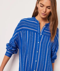 Chemise De Nuit Rayée -Boutique De Mode Luxe 653944423 c