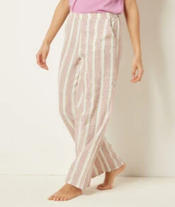 Pantalon De Pyjama En Lin Mélangé -Boutique De Mode Luxe 653948470 6