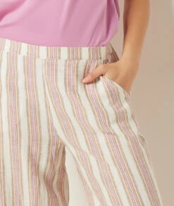 Pantalon De Pyjama En Lin Mélangé -Boutique De Mode Luxe 653948470 b