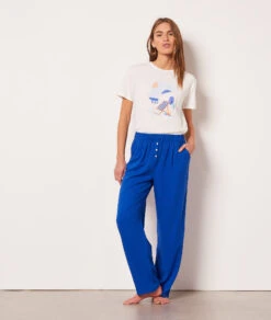 Pantalon De Pyjama En Lin Mélangé -Boutique De Mode Luxe 653949423 6