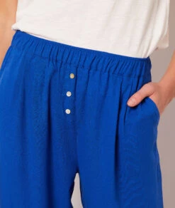 Pantalon De Pyjama En Lin Mélangé -Boutique De Mode Luxe 653949423 b