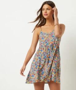 Robe Fluide à Fines Bretelles Made With Liberty Fabric