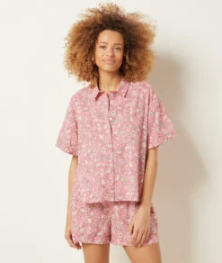 Chemise De Pyjama Imprimée 100% Coton -Boutique De Mode Luxe 653954170 b