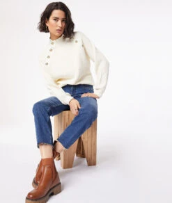 Jean Taille Haute Coupe Slim -Boutique De Mode Luxe 653957223 c