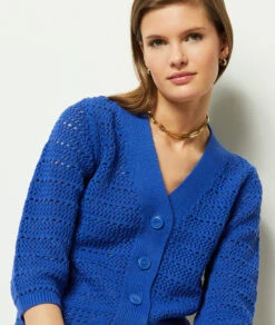 Gilet En Crochet 100% Coton -Boutique De Mode Luxe 653964023 b