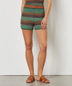 Short En Maille Ajourée