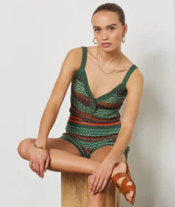 Débardeur En Maille Ajourée -Boutique De Mode Luxe 653966040 c