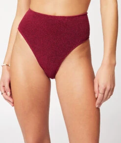 Culotte Bikini Taille Haute En Matière Extensible Bas De Maillot
