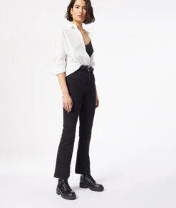 Jean Taille Haute Coupe évasée -Boutique De Mode Luxe 653981005 6