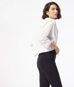 Jean Taille Haute Coupe évasée -Boutique De Mode Luxe 653981005 c