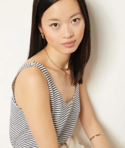 Débardeur à Rayures En Lin Mélangé -Boutique De Mode Luxe 653981980 b