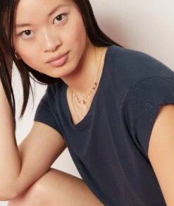 T-shirt En Lin Mélangé -Boutique De Mode Luxe 653987025 b