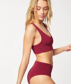 Brassière En Matière Extensible Haut De Maillot