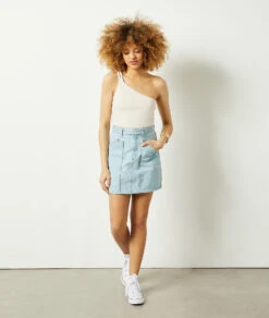 Débardeur Asymétrique En Coton Mélangé -Boutique De Mode Luxe 653987783 6