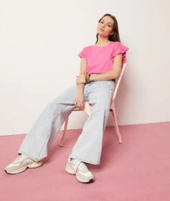 T-shirt Manches Courtes à Volants -Boutique De Mode Luxe 653988371 6