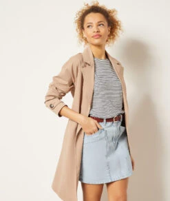 T-shirt à Rayures En Lin Mélangé