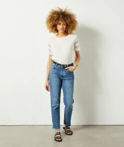 T-shirt Manches Courtes à Broderies -Boutique De Mode Luxe 653989480 6