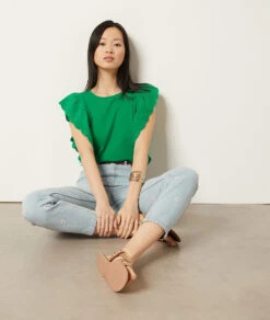 T-shirt Manches Courtes à Volants -Boutique De Mode Luxe 653992540 6