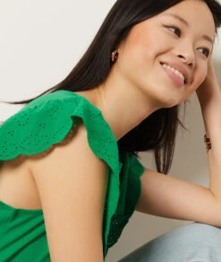 T-shirt Manches Courtes à Volants -Boutique De Mode Luxe 653992540 b