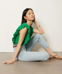 T-shirt Manches Courtes à Volants