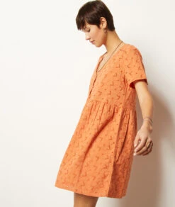 Robe Courte à Broderies 100% Coton -Boutique De Mode Luxe 653996691 6