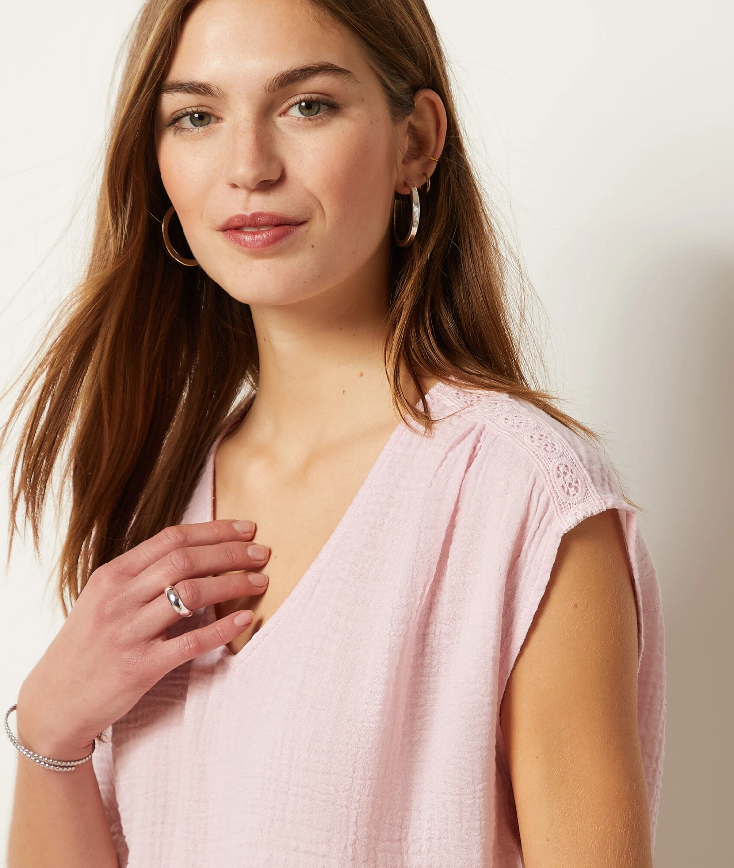 T-shirt Manches Courtes En Coton Mélangé 6 T-shirt Manches Courtes En Coton Mélangé – Image 4