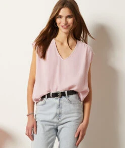 T-shirt Manches Courtes En Coton Mélangé