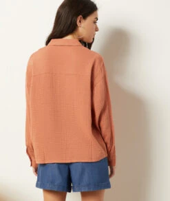 Chemisier En Coton Mélangé -Boutique De Mode Luxe 653997191 a