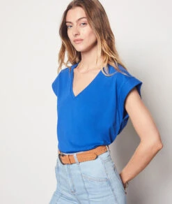 T-shirt Col V 100% Coton